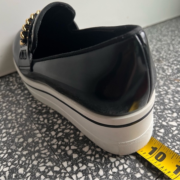 Stella McCartney Black and Gold Platform Loafers - Picture 10 of 12